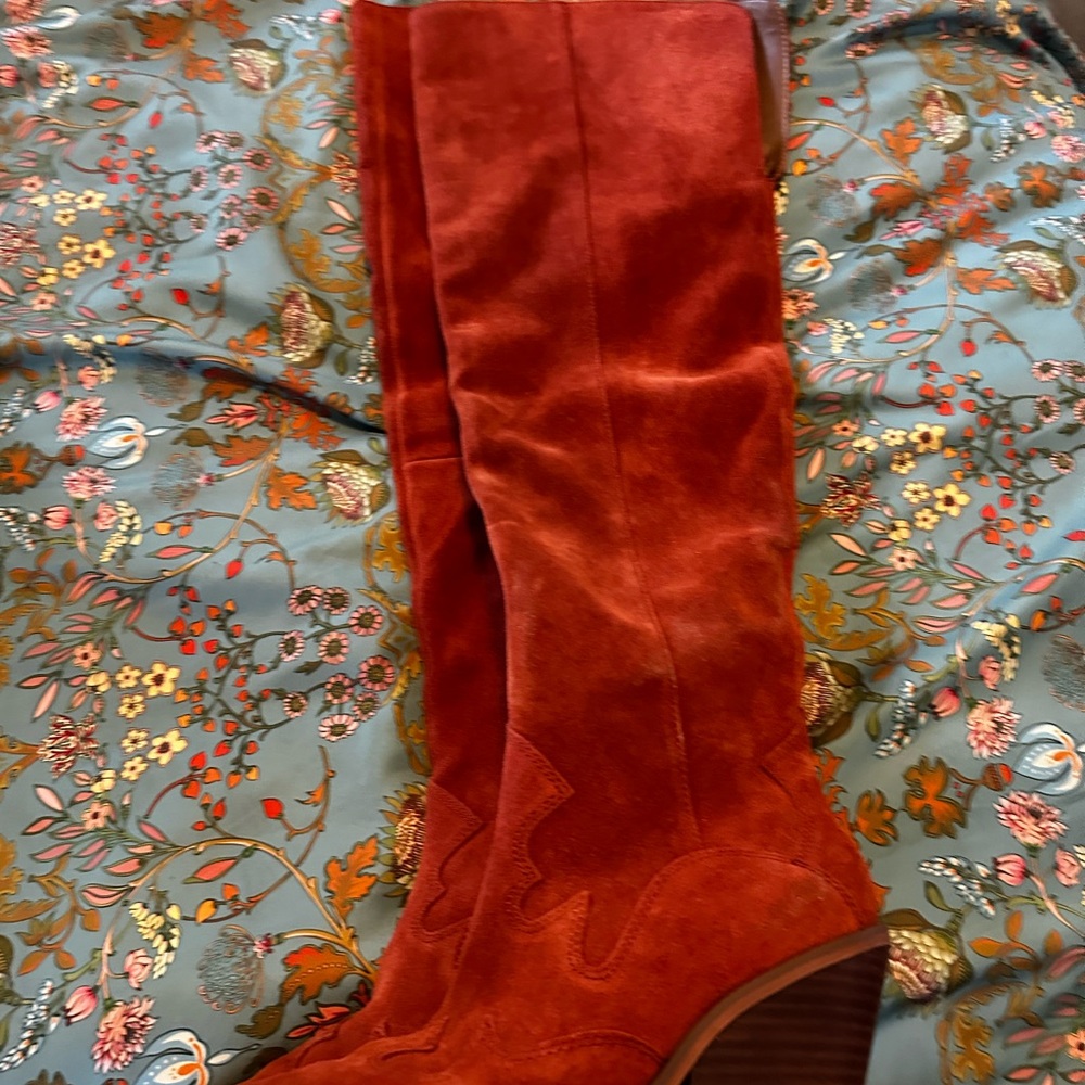 Vince Camuto Red Over the Knee Boots